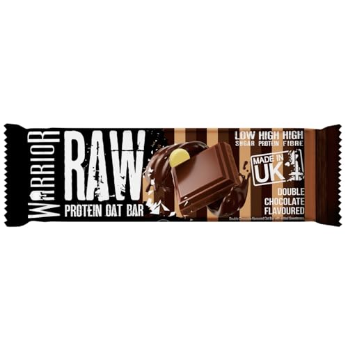 Warrior Raw Protein Bars – 20g Protein Per Bar – High Protein Snack Bars Multipack (12 or 24 Bars, 75g Each) – Low Sugar, High Fibre Breakfast & Meal Replacement Bar – Chocolate Brownie Flapjack