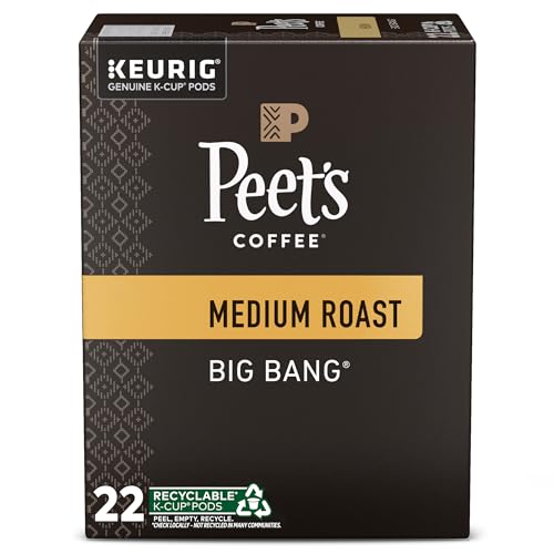 Peet's Coffee, Medium Roast Keurig K-Cup Pods - Café Domingo 54 Count (1 Box of 54 Pods)
