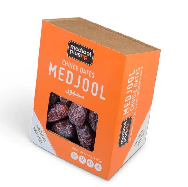 Medjool Plus Choice Grade Medjool Dates 1kg – Premium Jumbo Dates with – Soft, Sweet & Fresh – No Added Sugar – Luxury Gift Box