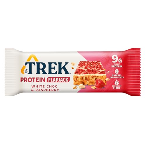 Trek High Protein Flapjack Cocoa Oat, 50 g - Gluten Free Bars – Healthy Snack Bars – Plant Based Protein - Vegan Bars (Pack of 16 Bars) | L0572375-P107199021-M107199013