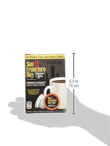SAN FRANCISCO BAY SF Coffee OneCUP /Dark Roast Compostable Coffee Pods, K Cup Compatible Including Keurig 2.0 (Packaging May Vary), French Roast, 80 Count (Pack of 1)