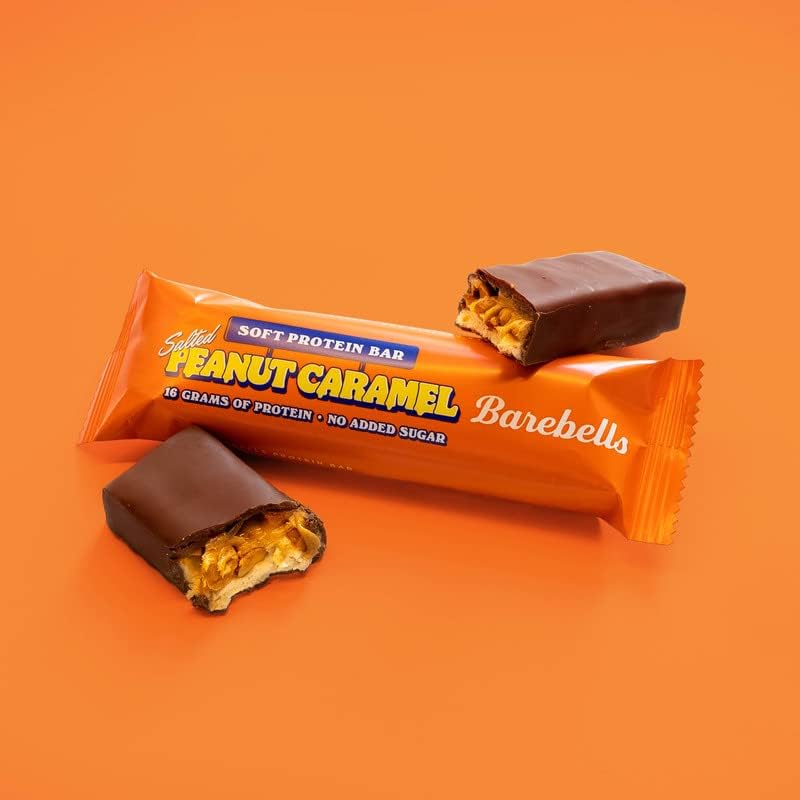 Barebells Protein Bars - 12 Count, 16g High Protein Treats – Sugar Free Chocolate Nutrition Bar, Low Carb – On The Go Breakfast or Post-Workout Snack (Caramel Choco)