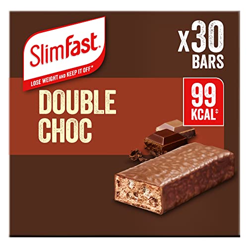 SlimFast Snack Bar, Low Calorie Snack, Choc Caramel Flavour, 30 X 26 G Multipack (Packing May Vary)