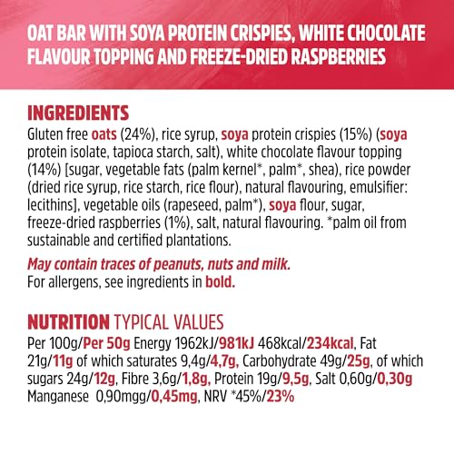 Trek High Protein Flapjack Cocoa Oat, 50 g - Gluten Free Bars – Healthy Snack Bars – Plant Based Protein - Vegan Bars (Pack of 16 Bars) | L0572375-P107199021-M107199013