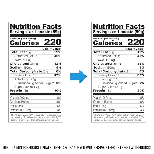 Quest Nutrition Chocolate Chip Protein Cookie, 15g Protein, 1g Sugar, 2g Net Carbs, Keto Friendly, High Protein, Low Carb; 12 Count