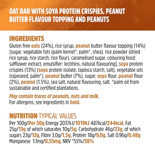 Trek High Protein Flapjack Cocoa Oat, 50 g - Gluten Free Bars – Healthy Snack Bars – Plant Based Protein - Vegan Bars (Pack of 16 Bars) | L0572375-P107199021-M107199013