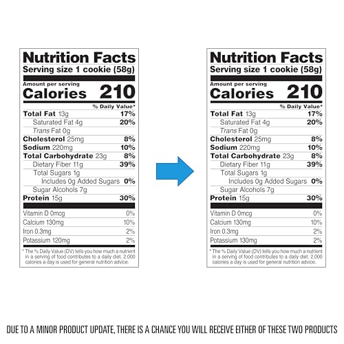 Quest Nutrition Chocolate Chip Protein Cookie, 15g Protein, 1g Sugar, 2g Net Carbs, Keto Friendly, High Protein, Low Carb; 12 Count