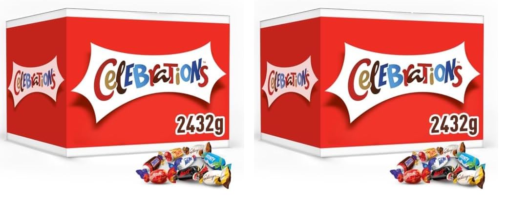 Celebrations Chocolate Bulk Box, Chocolate Gift, Mothers Day Gift, Ramadan Gifts, Easter Chocolate, 2.4kg. Ideal for Gifting, Sharing and Snacks