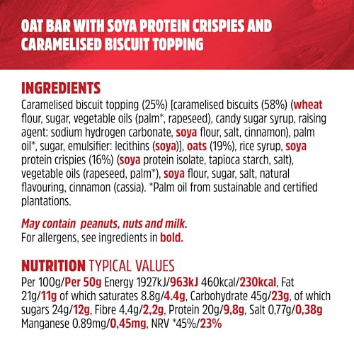 Trek High Protein Flapjack Cocoa Oat, 50 g - Gluten Free Bars – Healthy Snack Bars – Plant Based Protein - Vegan Bars (Pack of 16 Bars) | L0572375-P107199021-M107199013