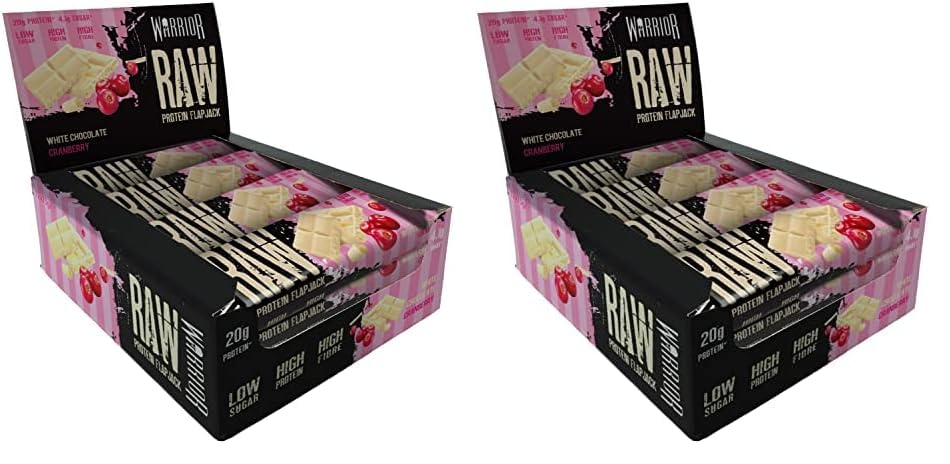 Warrior Raw Protein Bars – 20g Protein Per Bar – High Protein Snack Bars Multipack (12 or 24 Bars, 75g Each) – Low Sugar, High Fibre Breakfast & Meal Replacement Bar – Chocolate Brownie Flapjack