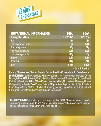 Grenade OREO White High Protein, Low Sugar Bars, 12 x 60 g – 21 g Protein per Snack Bar with Crunchy OREO Pieces & White Chocolate Coating