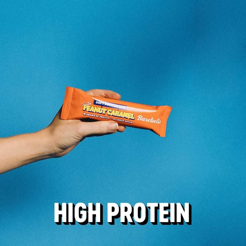 Barebells Protein Bars - 12 Count, 16g High Protein Treats – Sugar Free Chocolate Nutrition Bar, Low Carb – On The Go Breakfast or Post-Workout Snack (Caramel Choco)