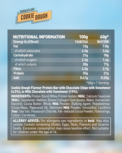 Grenade OREO White High Protein, Low Sugar Bars, 12 x 60 g – 21 g Protein per Snack Bar with Crunchy OREO Pieces & White Chocolate Coating