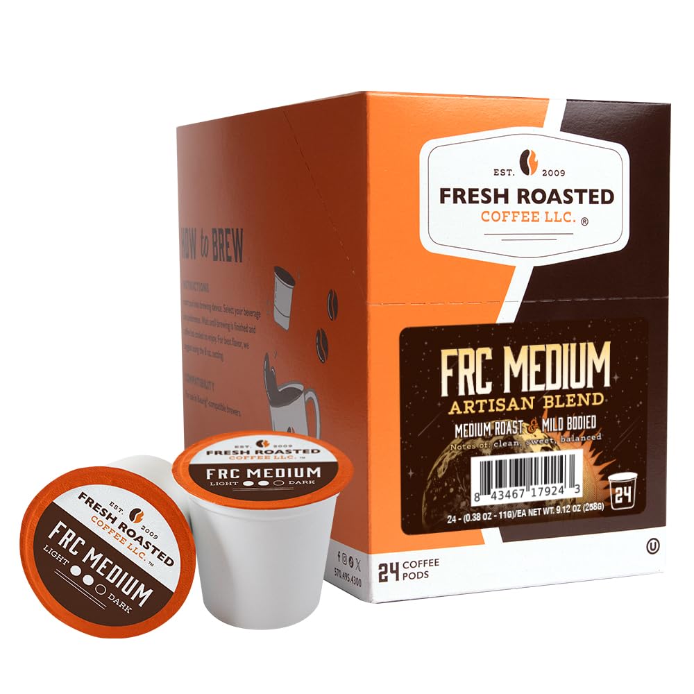 Fresh Roasted Coffee, Italian Roast, Dark, 96 Pods for K Cup Brewers