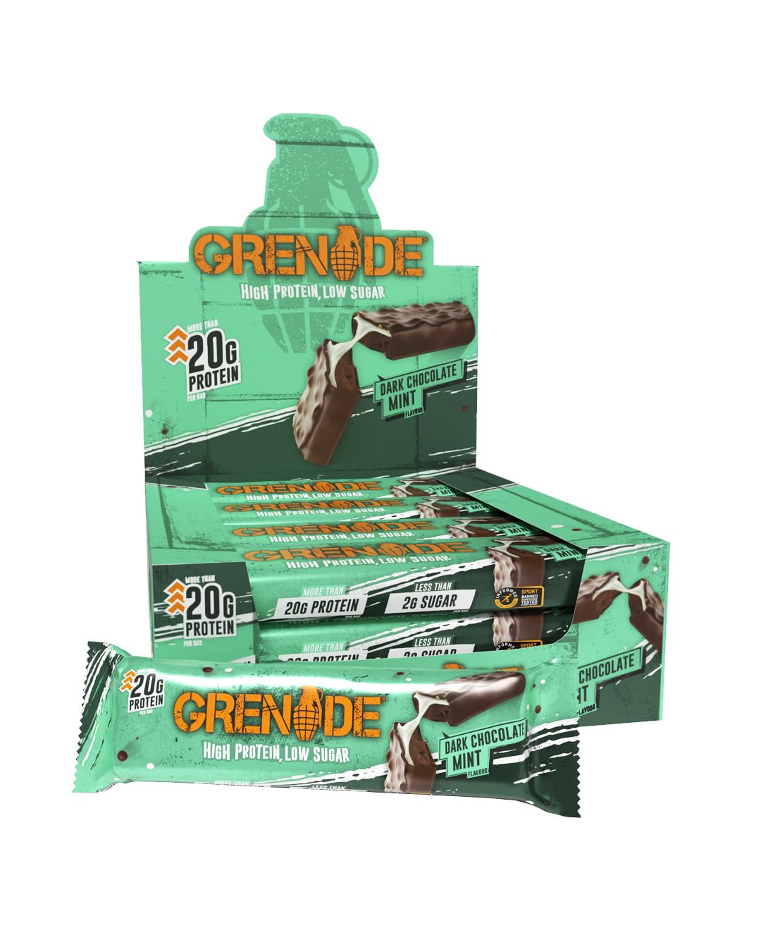 Grenade OREO White High Protein, Low Sugar Bars, 12 x 60 g – 21 g Protein per Snack Bar with Crunchy OREO Pieces & White Chocolate Coating