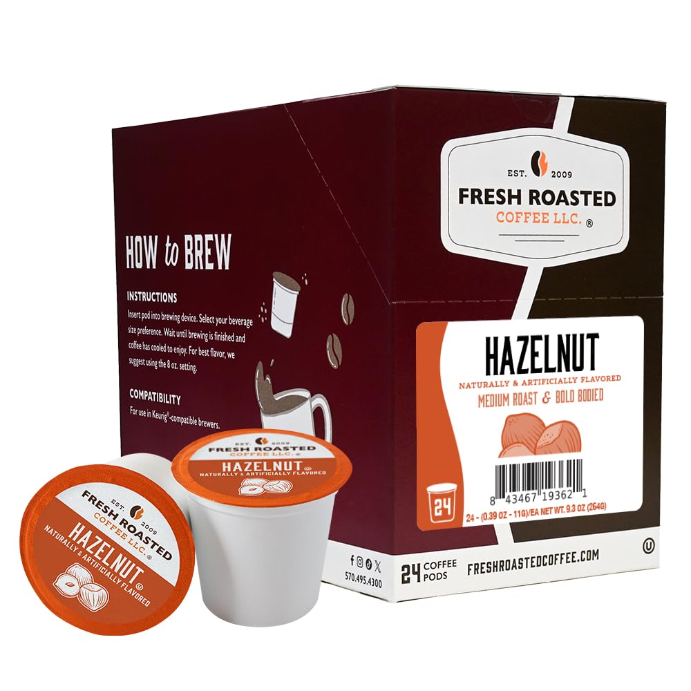 Fresh Roasted Coffee, Italian Roast, Dark, 96 Pods for K Cup Brewers