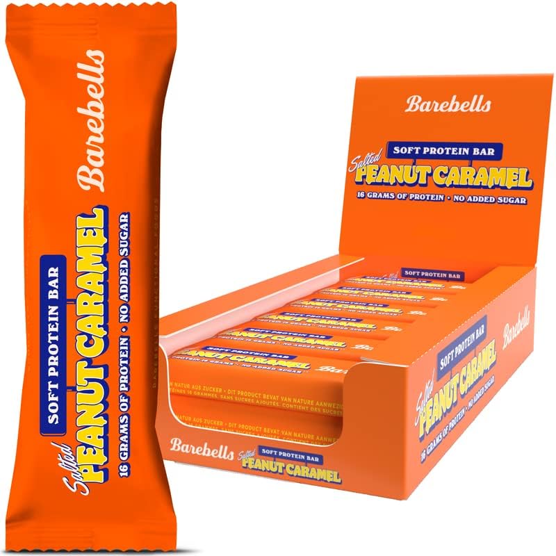 Barebells Protein Bars - 12 Count, 16g High Protein Treats – Sugar Free Chocolate Nutrition Bar, Low Carb – On The Go Breakfast or Post-Workout Snack (Caramel Choco)
