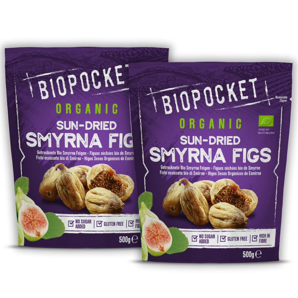 Biopocket Organic Dried Apricots, 2 x 500 g