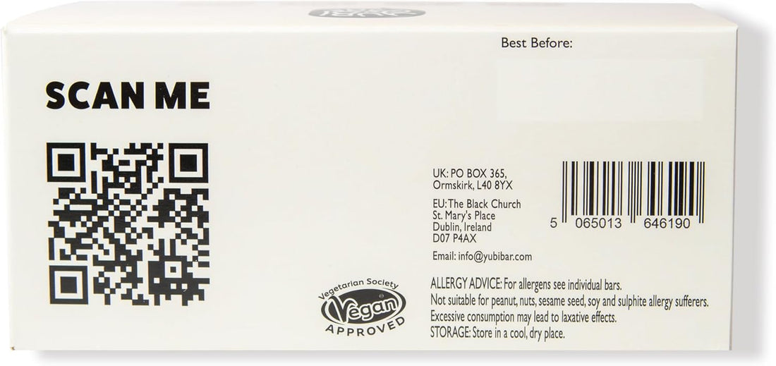 YuBi Variety Mix 12 Pack - Protein Bars - 99 Calories, High Protein, High Fibre, Low Sugar, Gluten Free and Dairy Free - Healthy Snacks/Nutrition Bar - Chocolate Bars - 420g