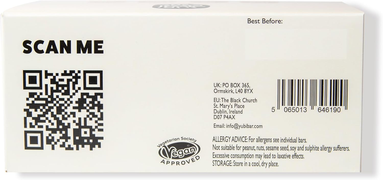 YuBi Variety Mix 12 Pack - Protein Bars - 99 Calories, High Protein, High Fibre, Low Sugar, Gluten Free and Dairy Free - Healthy Snacks/Nutrition Bar - Chocolate Bars - 420g