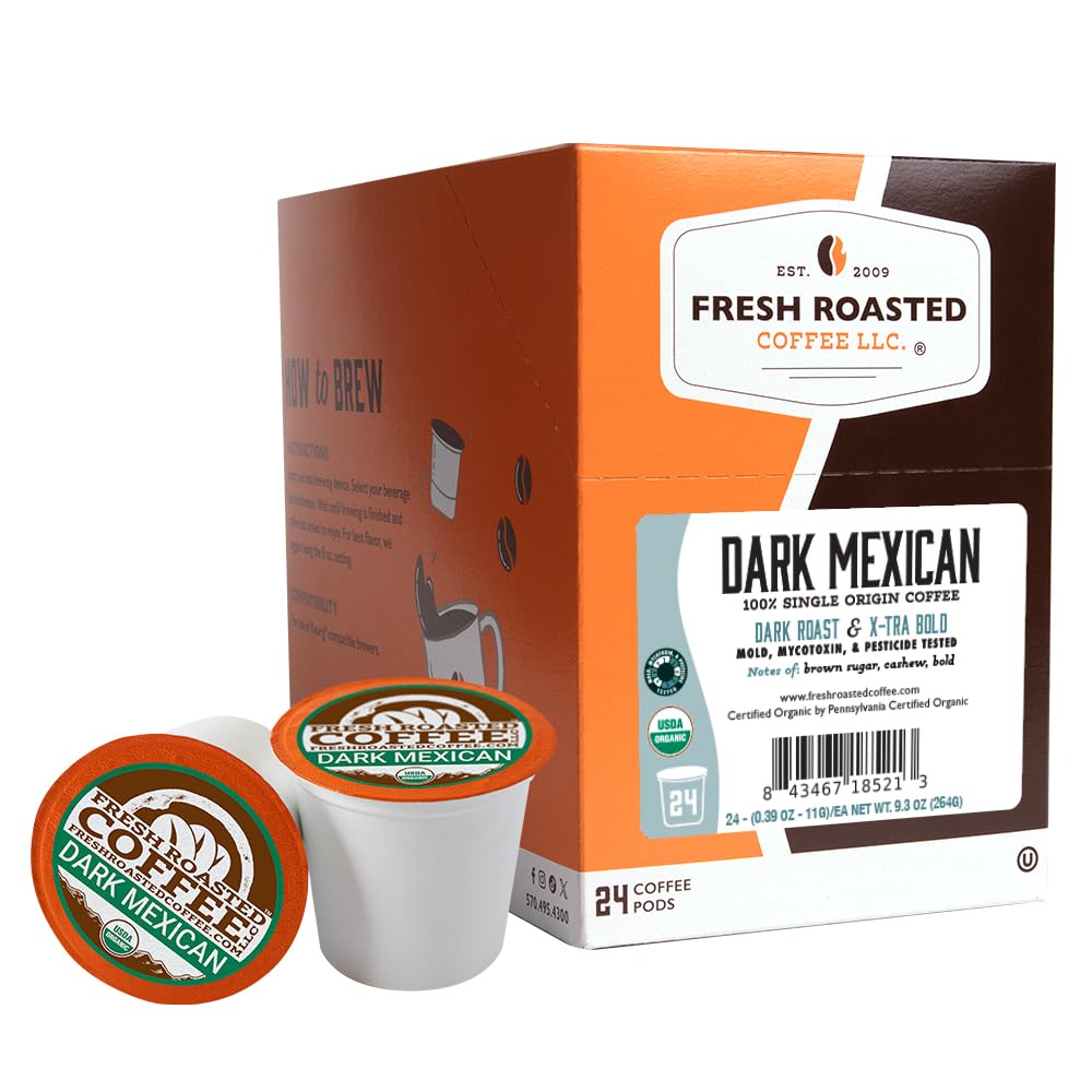 Fresh Roasted Coffee, Italian Roast, Dark, 96 Pods for K Cup Brewers