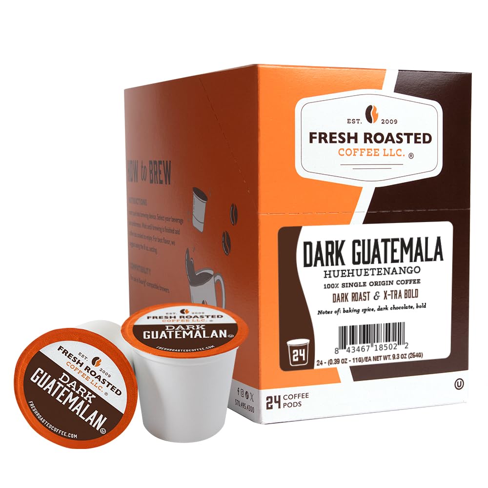 Fresh Roasted Coffee, Italian Roast, Dark, 96 Pods for K Cup Brewers