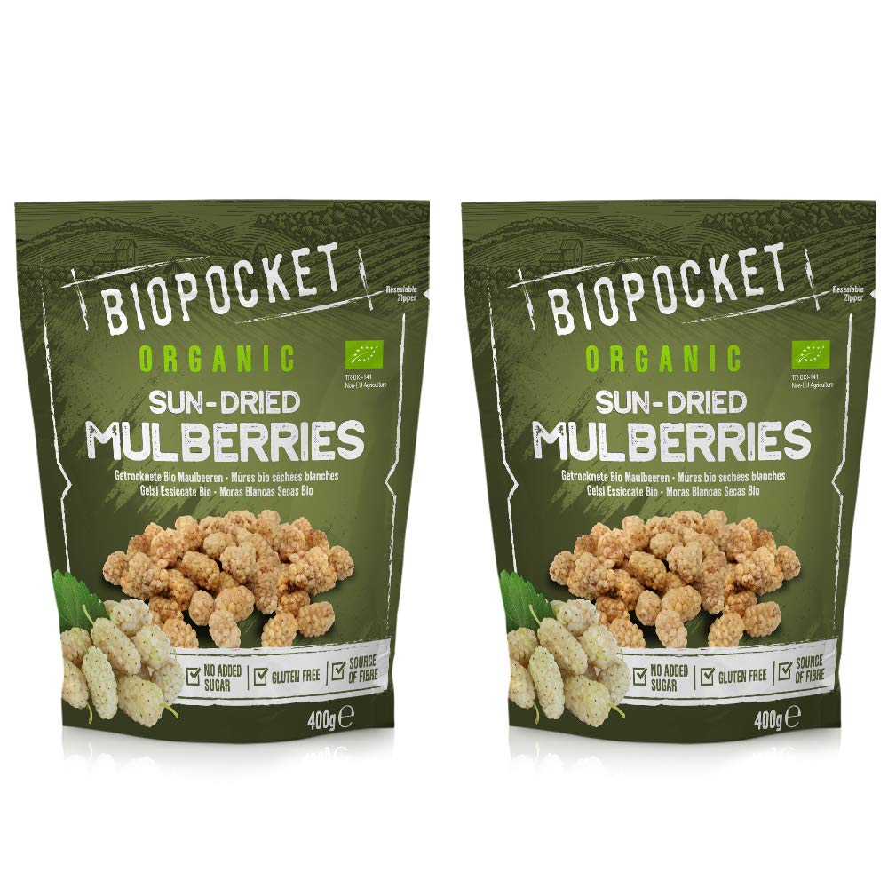 Biopocket Organic Dried Apricots, 2 x 500 g