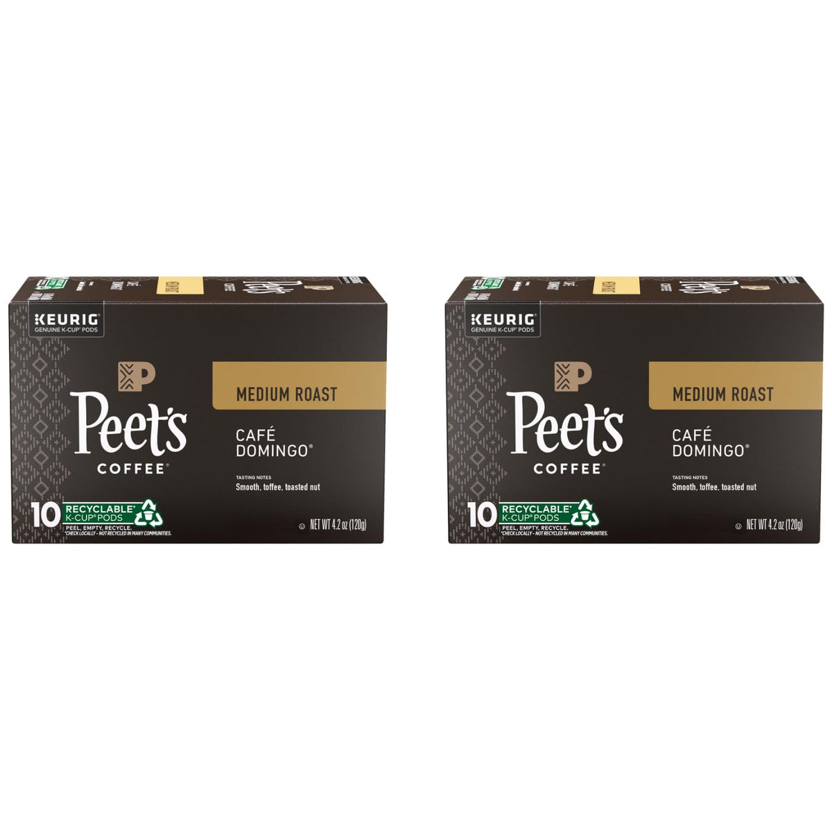 Peet's Coffee, Medium Roast Keurig K-Cup Pods - Café Domingo 54 Count (1 Box of 54 Pods)