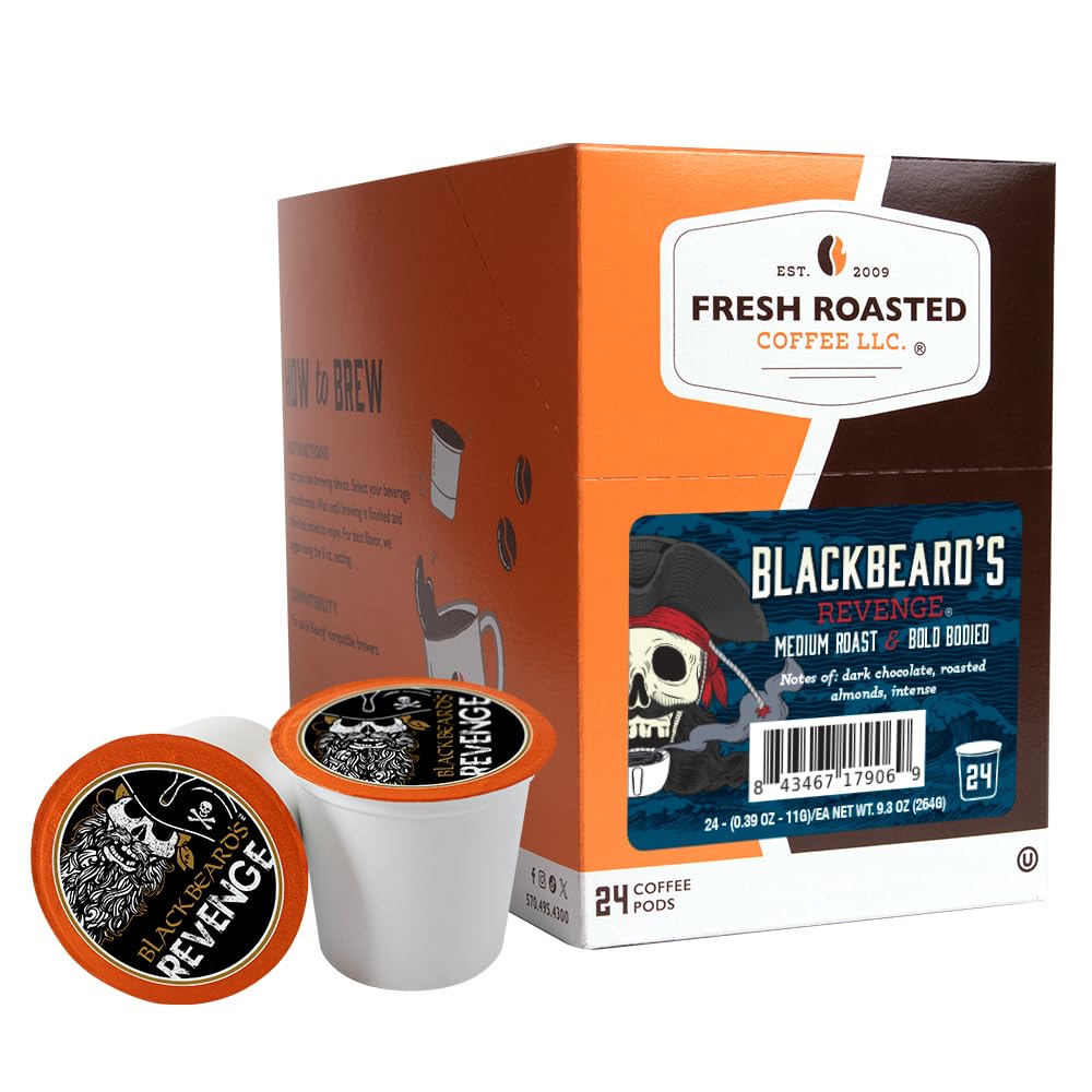 Fresh Roasted Coffee, Italian Roast, Dark, 96 Pods for K Cup Brewers