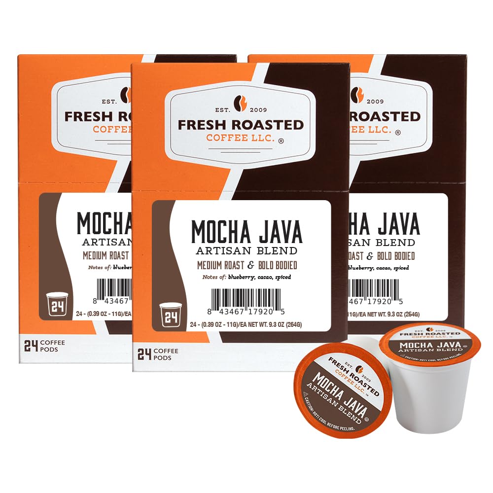 Fresh Roasted Coffee, Italian Roast, Dark, 96 Pods for K Cup Brewers