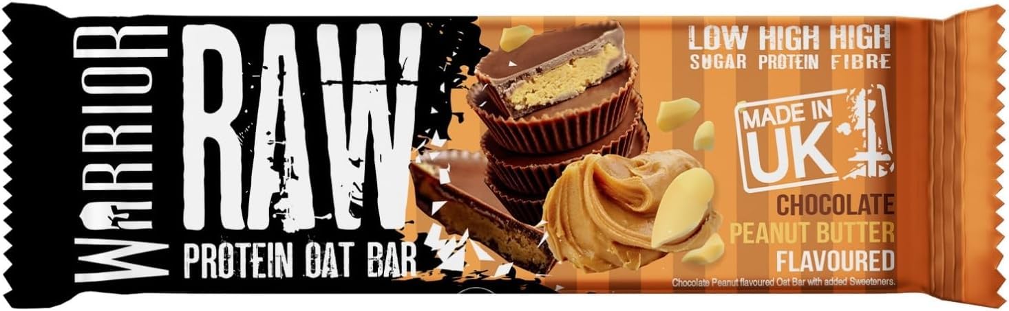 Warrior Raw Protein Bars – 20g Protein Per Bar – High Protein Snack Bars Multipack (12 or 24 Bars, 75g Each) – Low Sugar, High Fibre Breakfast & Meal Replacement Bar – Chocolate Brownie Flapjack