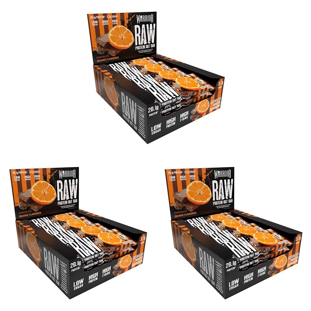 Warrior Raw Protein Bars – 20g Protein Per Bar – High Protein Snack Bars Multipack (12 or 24 Bars, 75g Each) – Low Sugar, High Fibre Breakfast & Meal Replacement Bar – Chocolate Brownie Flapjack