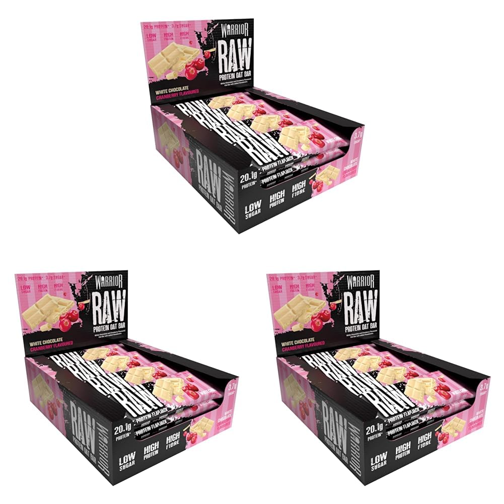 Warrior Raw Protein Bars – 20g Protein Per Bar – High Protein Snack Bars Multipack (12 or 24 Bars, 75g Each) – Low Sugar, High Fibre Breakfast & Meal Replacement Bar – Chocolate Brownie Flapjack