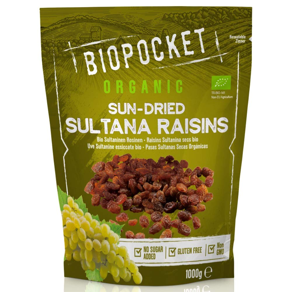 Biopocket Organic Dried Apricots, 2 x 500 g