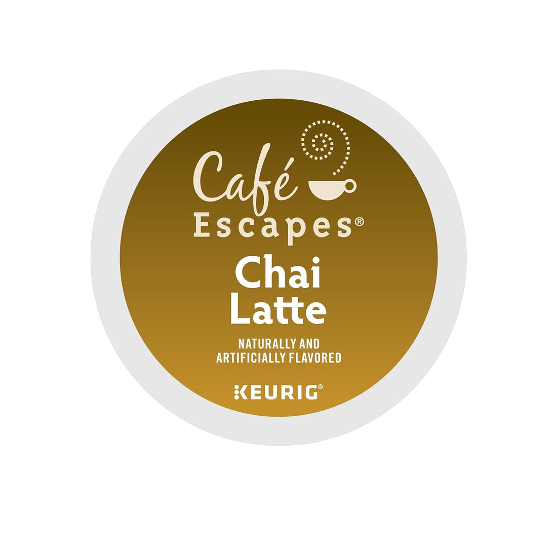 Cafe Escapes, Chai Latte Tea Beverage, Single-Serve Keurig K-Cup Pods, 72 Count (3 Boxes of 24 Pods)
