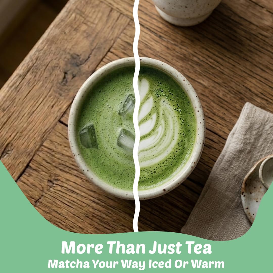 Matchaeco 2 x 50g [100g] Japanese Matcha Green Tea Powder |Authentic Stone Ground Ceremonial Grade From Japan | Natural Energy | Recyclable Jar | Vegan Baking Gift Ideas | Coffee Alternative