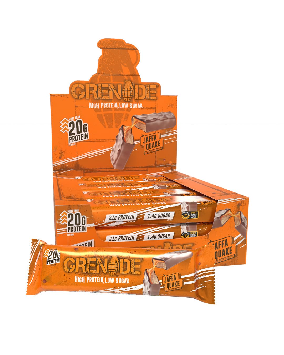 Grenade OREO White High Protein, Low Sugar Bars, 12 x 60 g – 21 g Protein per Snack Bar with Crunchy OREO Pieces & White Chocolate Coating