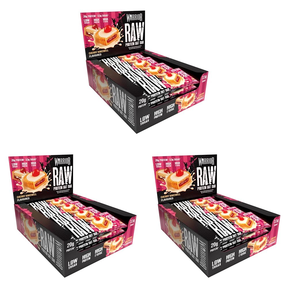 Warrior Raw Protein Bars – 20g Protein Per Bar – High Protein Snack Bars Multipack (12 or 24 Bars, 75g Each) – Low Sugar, High Fibre Breakfast & Meal Replacement Bar – Chocolate Brownie Flapjack