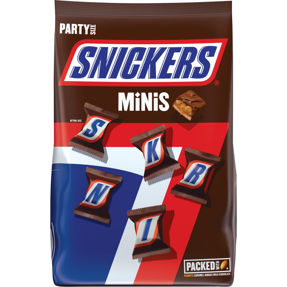 SNICKERS Full Size Bulk Milk Chocolate Candy Bars, 1.86 oz Bar, 48 ct Box