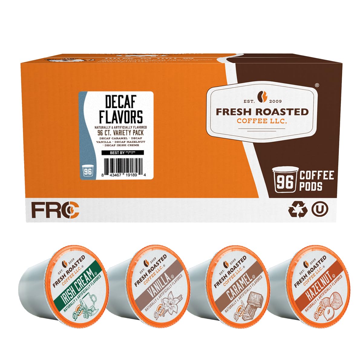 Fresh Roasted Coffee, Italian Roast, Dark, 96 Pods for K Cup Brewers