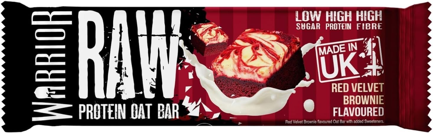 Warrior Raw Protein Bars – 20g Protein Per Bar – High Protein Snack Bars Multipack (12 or 24 Bars, 75g Each) – Low Sugar, High Fibre Breakfast & Meal Replacement Bar – Chocolate Brownie Flapjack