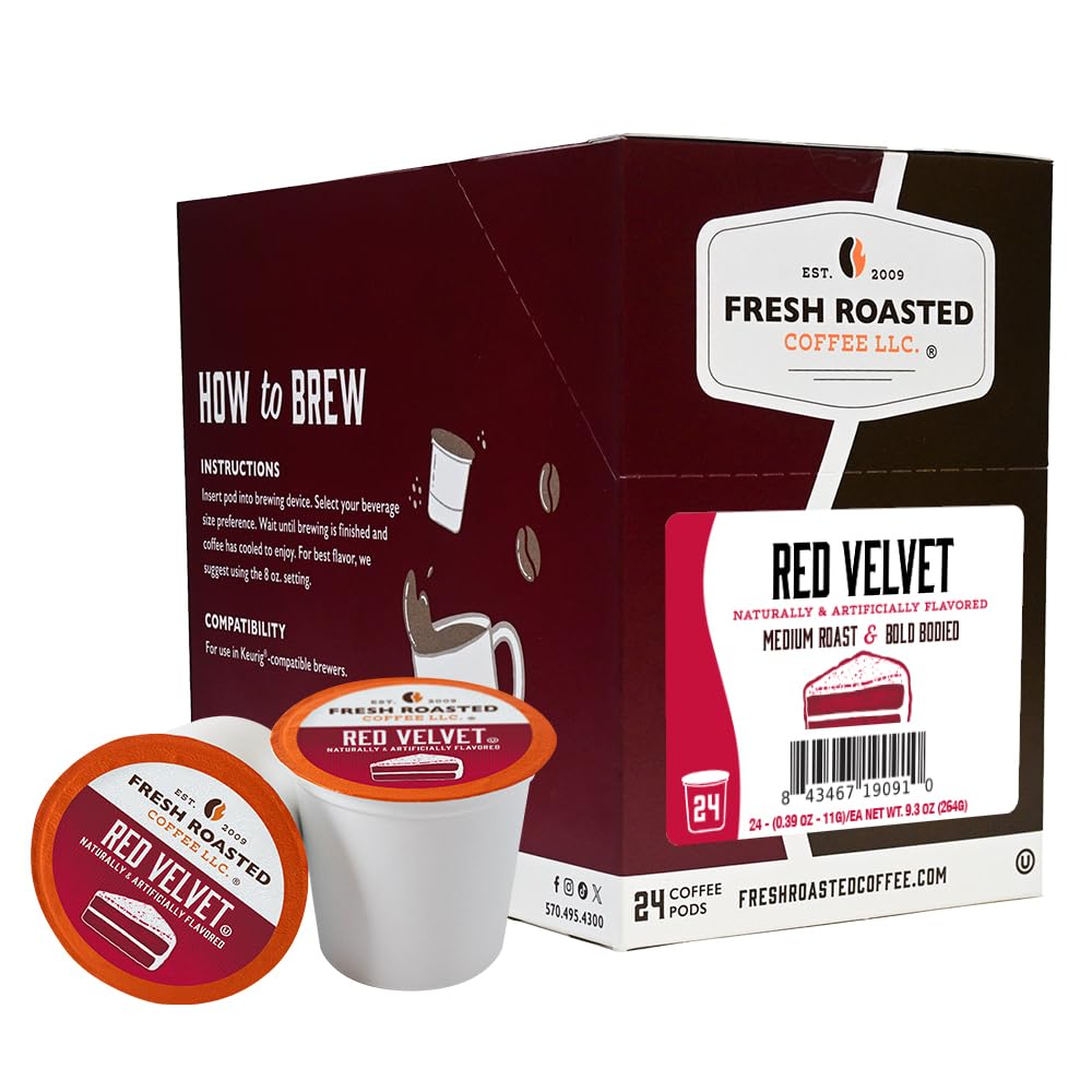Fresh Roasted Coffee, Italian Roast, Dark, 96 Pods for K Cup Brewers