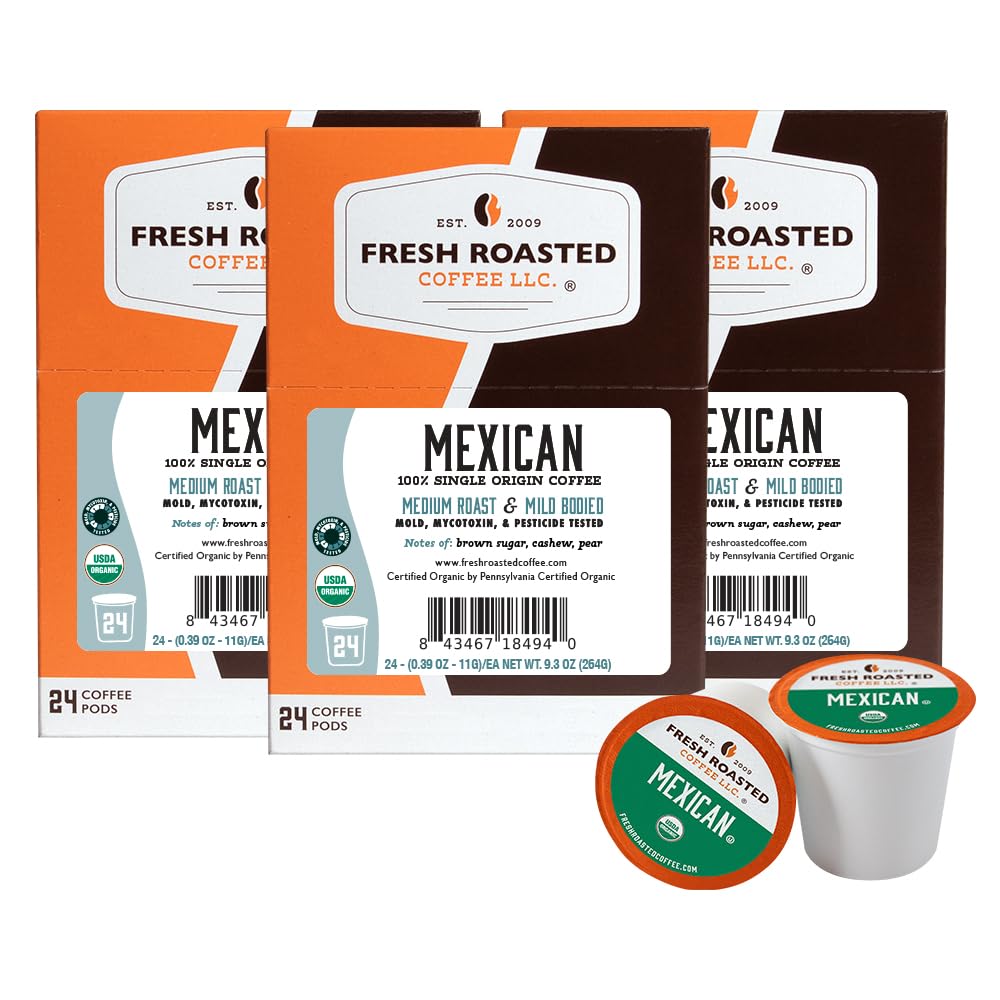 Fresh Roasted Coffee, Italian Roast, Dark, 96 Pods for K Cup Brewers