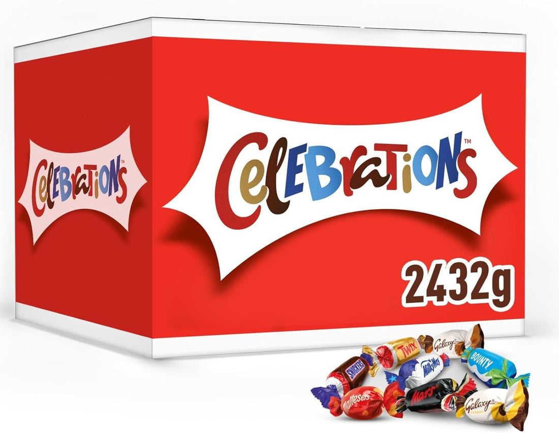 Celebrations Chocolate Bulk Box, Chocolate Gift, Mothers Day Gift, Ramadan Gifts, Easter Chocolate, 2.4kg. Ideal for Gifting, Sharing and Snacks