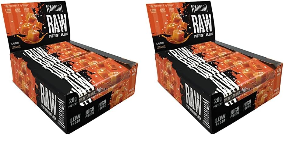Warrior Raw Protein Bars – 20g Protein Per Bar – High Protein Snack Bars Multipack (12 or 24 Bars, 75g Each) – Low Sugar, High Fibre Breakfast & Meal Replacement Bar – Chocolate Brownie Flapjack