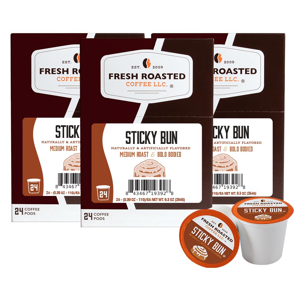Fresh Roasted Coffee, Italian Roast, Dark, 96 Pods for K Cup Brewers
