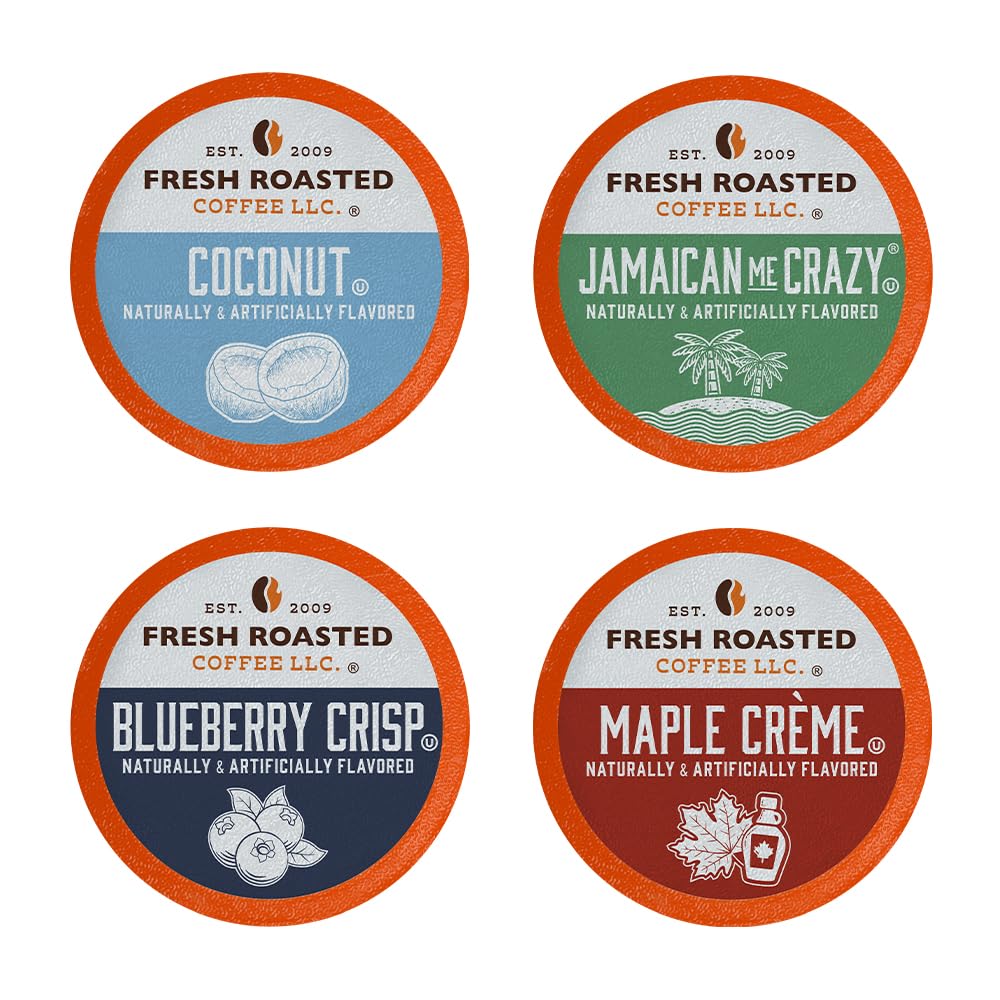 Fresh Roasted Coffee, Italian Roast, Dark, 96 Pods for K Cup Brewers