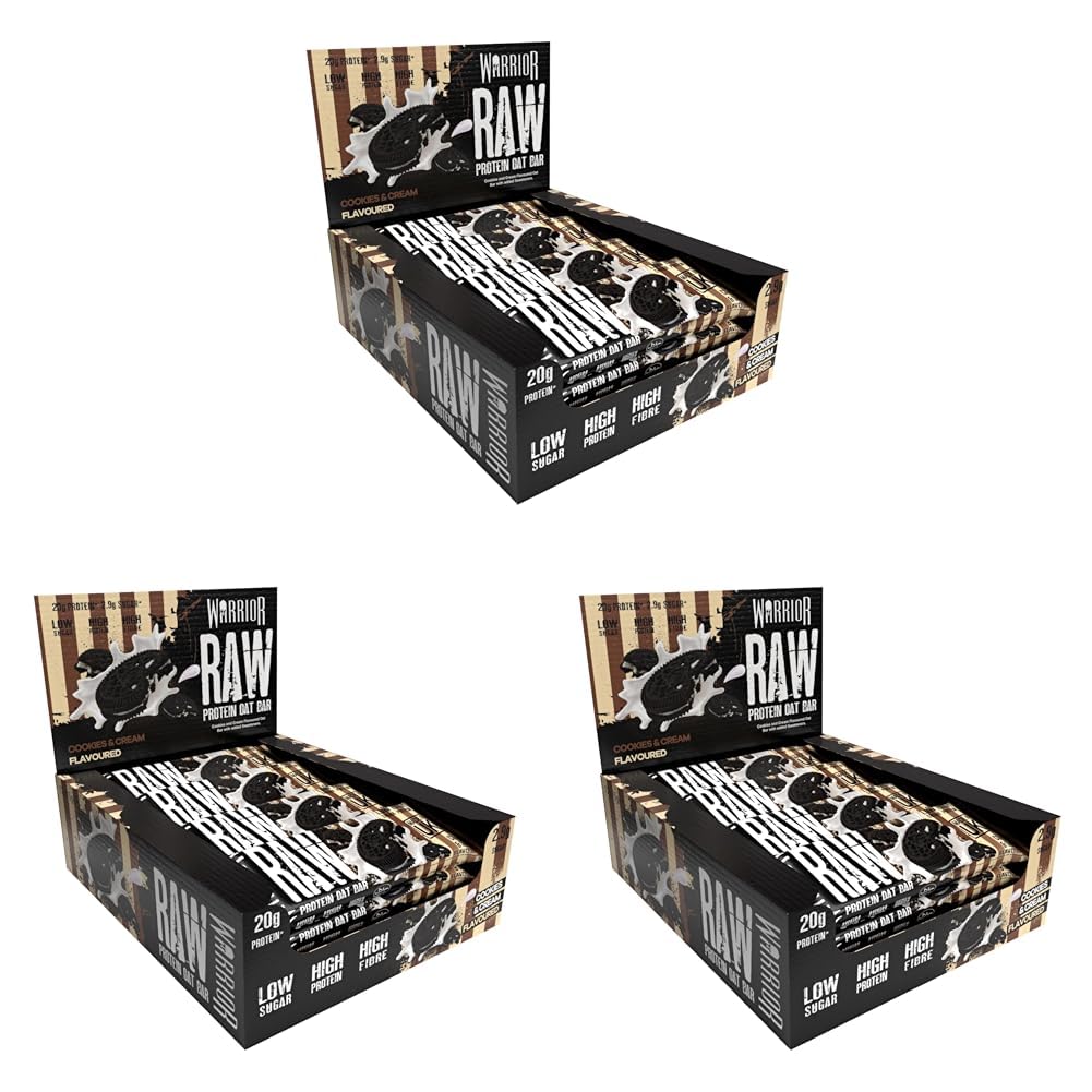 Warrior Raw Protein Bars – 20g Protein Per Bar – High Protein Snack Bars Multipack (12 or 24 Bars, 75g Each) – Low Sugar, High Fibre Breakfast & Meal Replacement Bar – Chocolate Brownie Flapjack