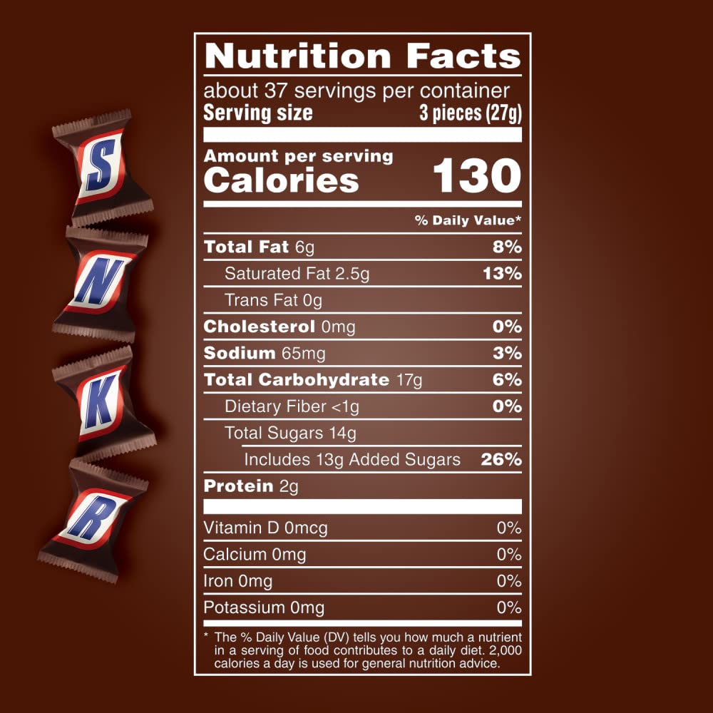 SNICKERS Full Size Bulk Milk Chocolate Candy Bars, 1.86 oz Bar, 48 ct Box
