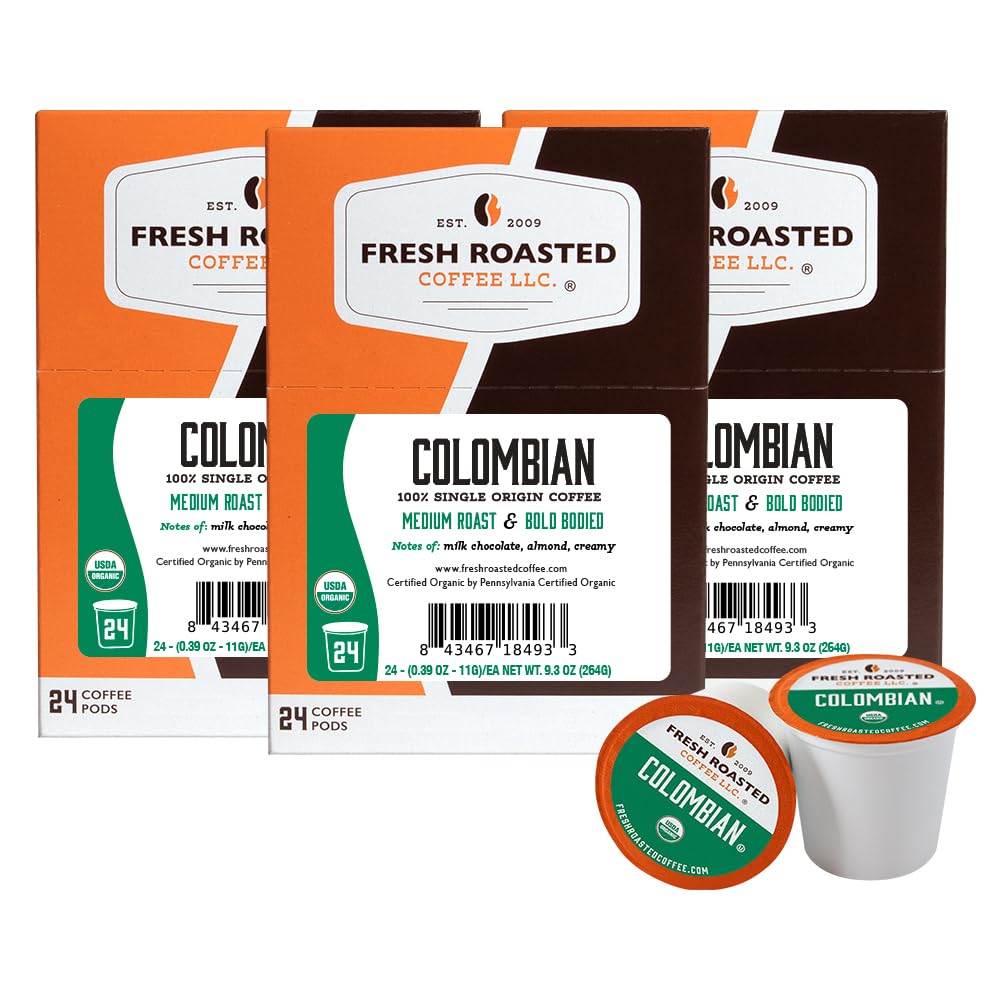 Fresh Roasted Coffee, Italian Roast, Dark, 96 Pods for K Cup Brewers